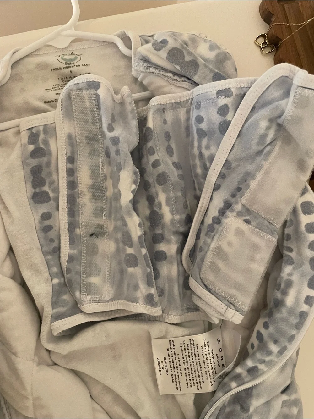 Dreamland Baby Dream Weighted Sleep Sack - Blue Tie Dye - 0-6Months